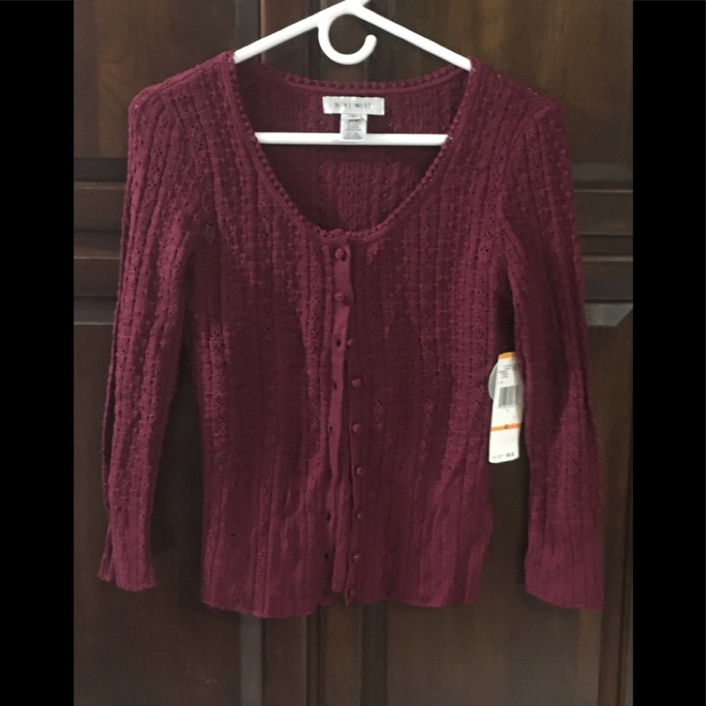 Maroon Nine West sweater NWT